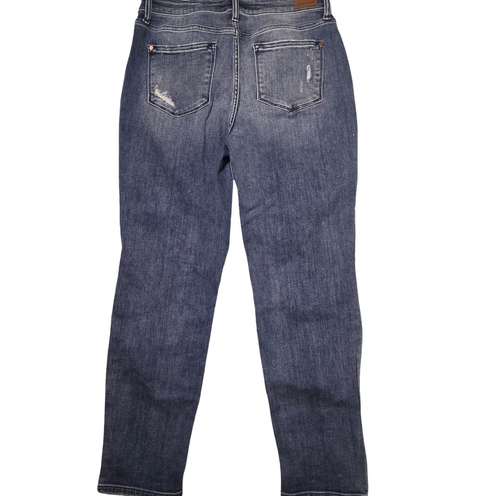 Judy Blue Boyfriend Jeans Womens Size 9 29 Distressed Stretch Denim Mid Rise - Picture 6 of 7